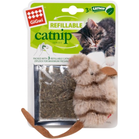 Іграшки для котів GiGwi Catnip Мишка з котячою м'ятою 10 см (75018) фото №2
