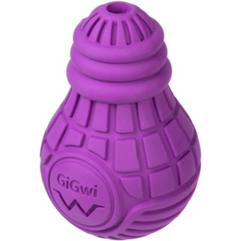 Изображение Іграшки для собак GiGwi Bulb Rubber Лампочка гумова L фіолетова (2338)