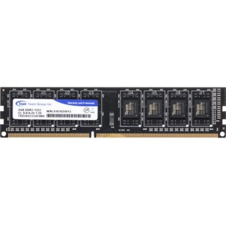 Модуль пам'яті для комп'ютера Team DDR3 4GB 1333 MHz  (TED34G1333C901 / TED34GM1333C901) фото №2