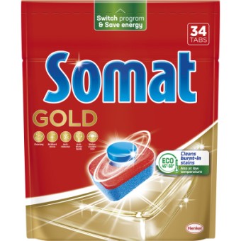 Зображення Таблетки для посудомийної машини Somat Gold 34 шт. (9000101577105)