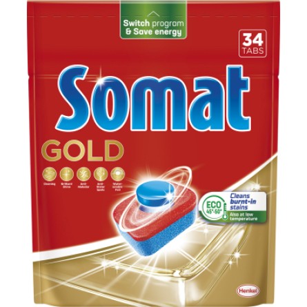Таблетки для посудомийної машини Somat Gold 34 шт. (9000101577105)