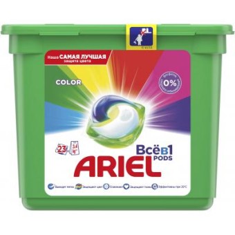 Зображення Капсули для прання Ariel Pods Все-в-1 Color 23 шт. (4084500078710)