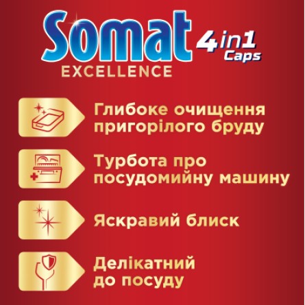 Таблетки для посудомийної машини Somat Excellence 30 шт. (9000101550443) фото №2