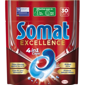 Изображение Таблетки для посудомийної машини Somat Excellence 30 шт. (9000101550443)