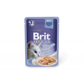 Изображение Вологий корм для котів Brit Premium Cat 85 г (філе яловичини в желе) (8595602518470)