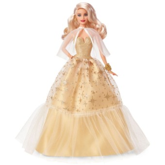 Изображение Лялька Barbie колекційна Святкова в розкішній золотистій сукні (HJX04)