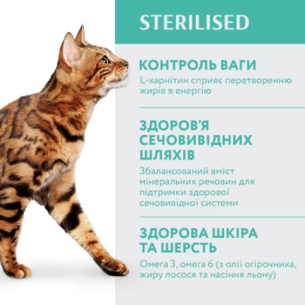 Сухий корм для котів Optimeal для стерилізованих/кастрованих — індичка та овес 10 кг (B1830601) фото №3