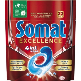 Изображение Таблетки для посудомоек Somat Excellence 32 шт. (9000101518924)