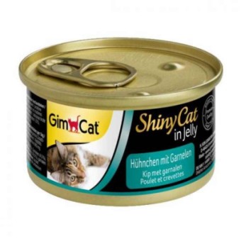 Изображение Консерва для котів GimCat Shiny Cat з куркою та креветками 70 г (4002064413129)