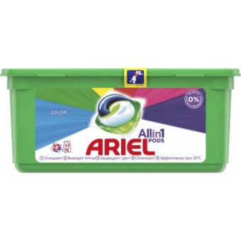Зображення Капсули для прання Ariel Pods Все-в-1 Color 27 шт. (8001090456151)