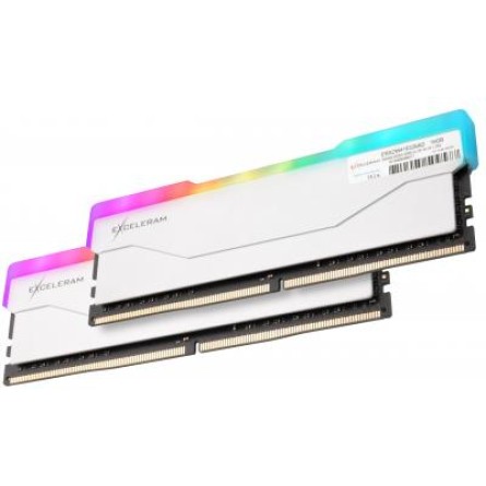 Модуль пам'яті для комп'ютера Exceleram DDR4 16GB (2x8GB) 3200 MHz RGB X2 Series White  (ERX2W416326AD) фото №2