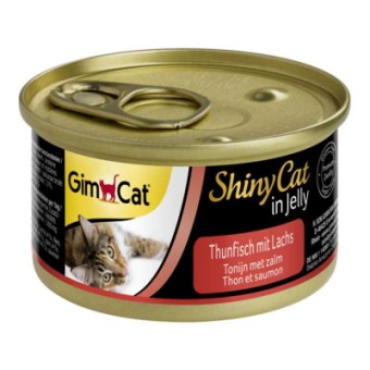 Изображение Консерва для котів GimCat Shiny Cat з тунцем та лососем 70 г (4002064414195)