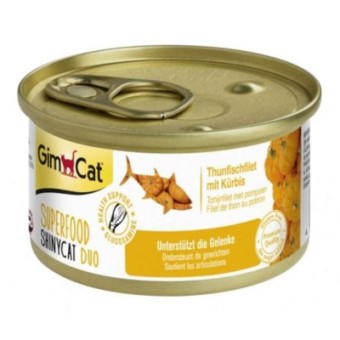 Зображення Консерва для котів GimCat Shiny Cat тунець та гарбуз 70 г (4002064414737)