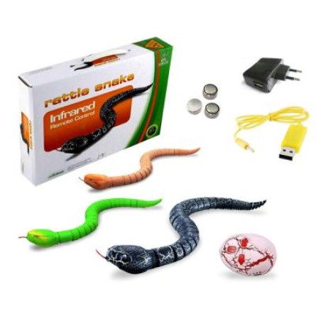 Радіокерована іграшка ZF  Змея с пультом управления  Rattle snake (черная) (LY-9909A) фото №6