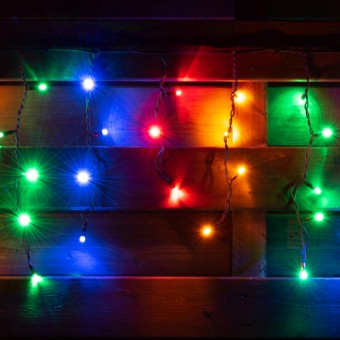 Изображение Гирлянда YES! Fun штора LED уличная 80 ламп, IP65, многоцветная (801168)