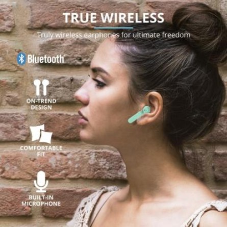 Навушники Trust Primo Touch True Wireless Mic Mint (23781) фото №9