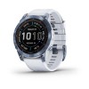 Smart часы Garmin fenix 7 Sapph Solar, Mineral Blue Ti w/Whitestone Band, GPS (010-02540-25)