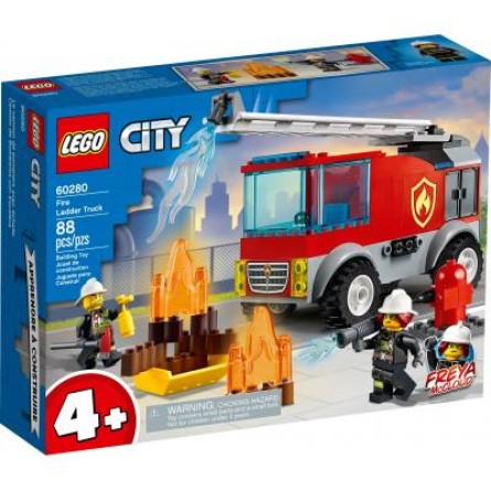 Конструктор Lego Конструктор  City Fire Пожарная машина с лестницей 88 деталей (60280)