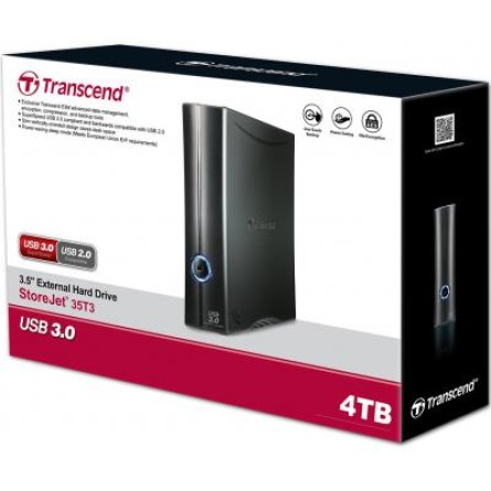 Зовнішній жорсткий диск Transcend 3.5" 4TB  (TS4TSJ35T3) фото №4