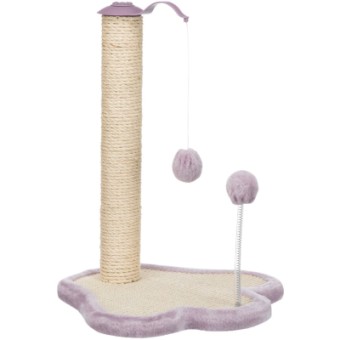 Изображение Дряпалка для котів Trixie Junior Стовпчик-лапа з іграшками 40х38х50 см світло-бузковий (4011905429311)