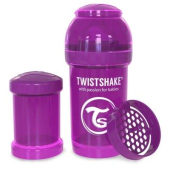 Изображение Пляшечка для годування Twistshake антиколікова 180 мл, фіолетова (24850)
