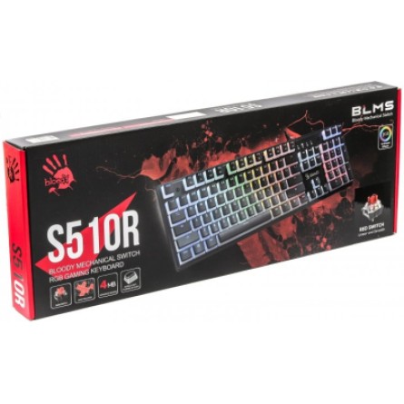 Клавіатура A4Tech Bloody S510R RGB BLMS Switch Red USB Pudding Black (Bloody S510R Pudding Black) фото №4
