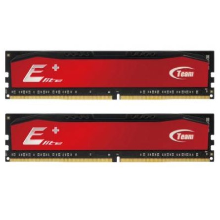 Модуль пам'яті для комп'ютера Team DDR4 16GB (2x8GB) 2400 MHz Elite Plus Red  (TPRD416G2400HC16DC01)