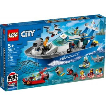 Зображення Конструктор Lego Конструктор  City Police Полицейская патрульная лодка 276 деталей (60277)