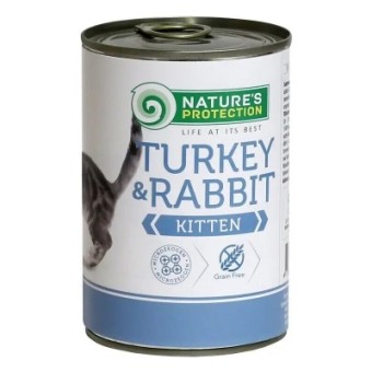 Изображение Консерва для котів Nature's Protection Kitten Turkey & Rabbit 400 г (KIK24634)
