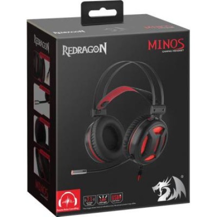 Навушники REDRAGON Minos Surround 7.1 Black-Red (78368) фото №11