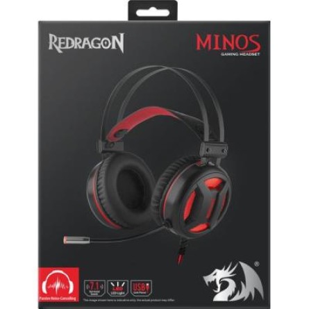 Навушники REDRAGON Minos Surround 7.1 Black-Red (78368) фото №12