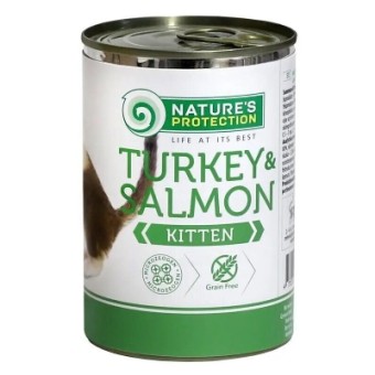 Зображення Консерва для котів Nature's Protection Kitten Turkey & Salmon 400 г (KIK45100)