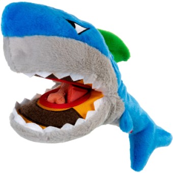 Изображение Іграшки для собак GiGwi Basic Акула для ласощів з пискавкою 30 см (75049)
