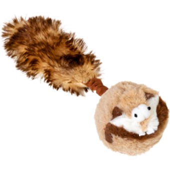 Изображение Іграшки для собак GiGwi Catch&fetch Борсук з двома пищалками 26 см (75039)