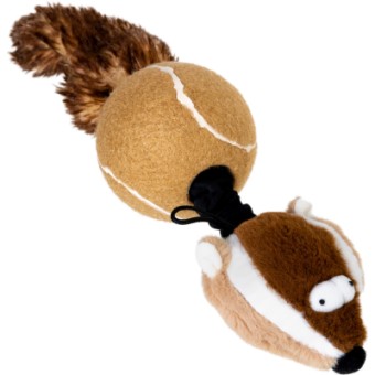 Изображение Іграшки для собак GiGwi Catch&fetch Барсук з двома пищалками 32 см (75075)