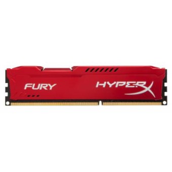 Изображение Модуль памяти для компьютера Kingston DDR3 4Gb 1600 MHz HyperX Fury Red  (HX316C10FR/4)