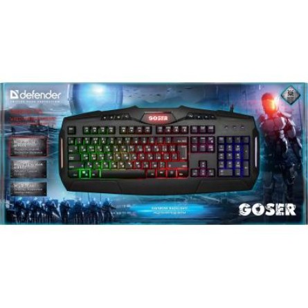 Клавиатура Defender Goser GK-772L Black (45772) фото №3
