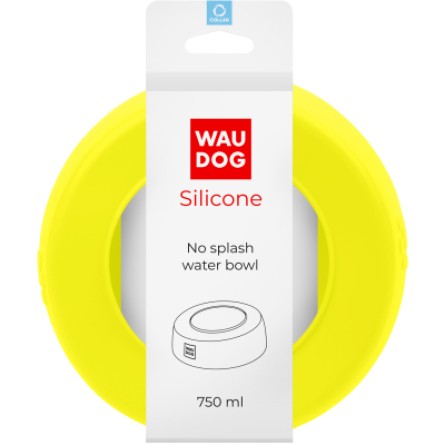 Посуд для собак WAUDOG Silicone Миска-непроливайка 750 мл жовта (50788) фото №4