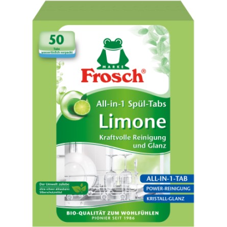 Таблетки для посудомийної машини Frosch Лимон 50 шт. (4001499947315)