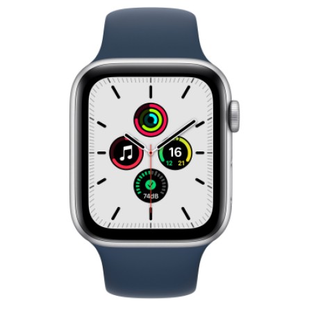Smart годинник Apple Watch SE GPS, 40mm Silver Aluminium Case with Abyss Blue Spo (MKNY3UL/A) фото №2