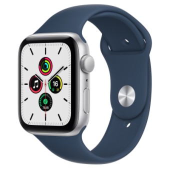 Зображення Smart годинник Apple Watch SE GPS, 40mm Silver Aluminium Case with Abyss Blue Spo (MKNY3UL/A)