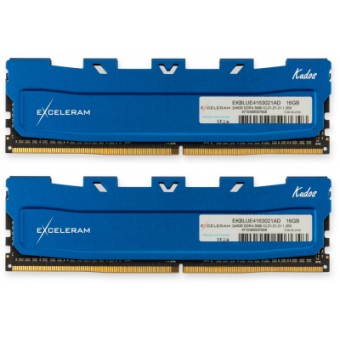 Зображення Модуль пам'яті для комп'ютера Exceleram DDR4 16GB (2x8GB) 3000 MHz Blue Kudos  (EKBLUE4163021AD)