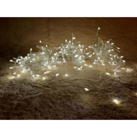 Гирлянда Luca Lighting кластер серебряная струна, 15 м, теплый белый (8718861852677) фото №2