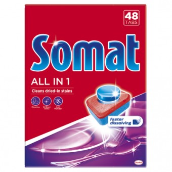Изображение Таблетки для посудомоек Somat All in 1 48 шт (9000101347975)