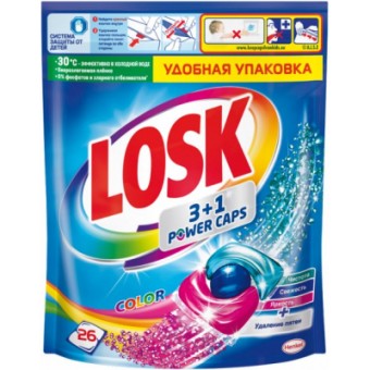 Зображення Капсули для прання Losk Трио-капсулы Колор 26 шт. (9000101534313)