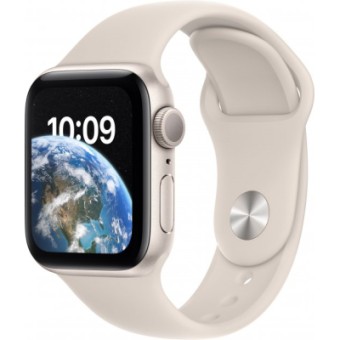 Изображение Smart часы Apple Watch SE 2022 GPS 40mm Starlight Aluminium Case with Starlight Sport Band - Regular (MNJ