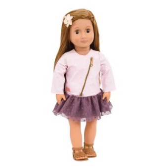 Зображення Лялька Our Generation Виена 46 см в розовой кожаной куртке (BD31101Z)