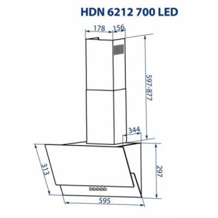 Витяжки Minola HDN 6212 WH 700 LED фото №12