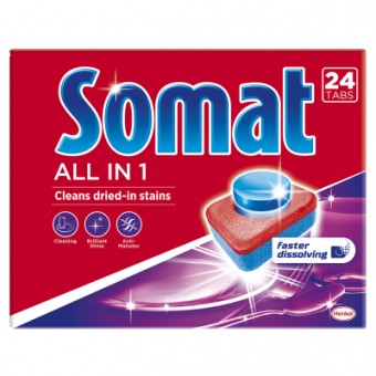 Зображення Таблетки для посудомийок Somat All in 1 24 шт (9000101347814)