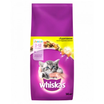 Зображення Сухий корм для котів Whiskas з куркою для кошенят 14 кг (5900951014369)